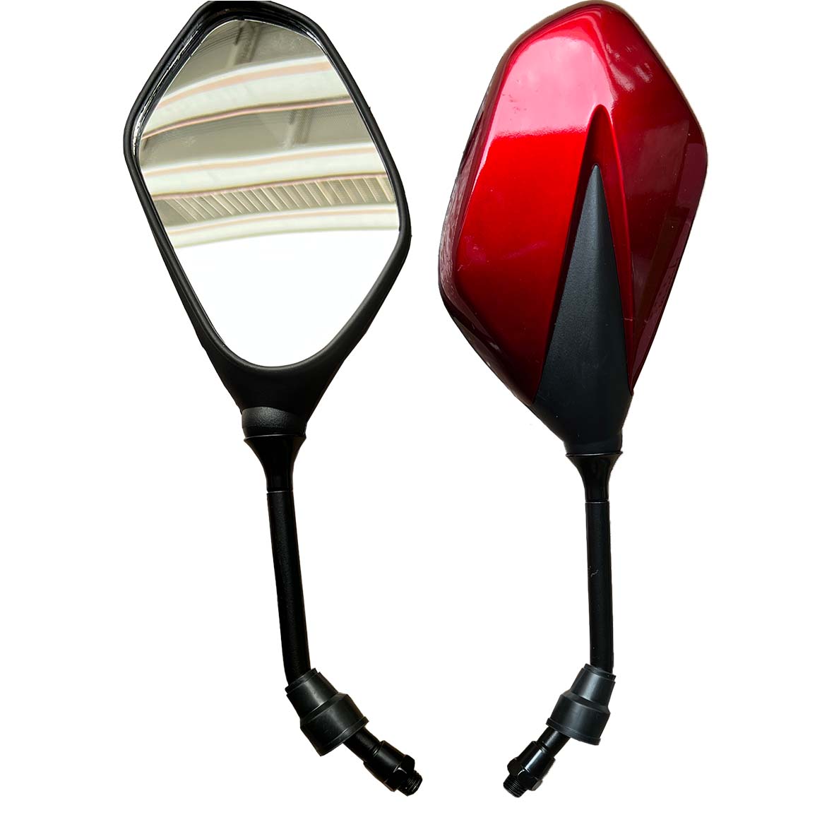 ESPEJO DOBLE COLOR ROJO 10MM STD