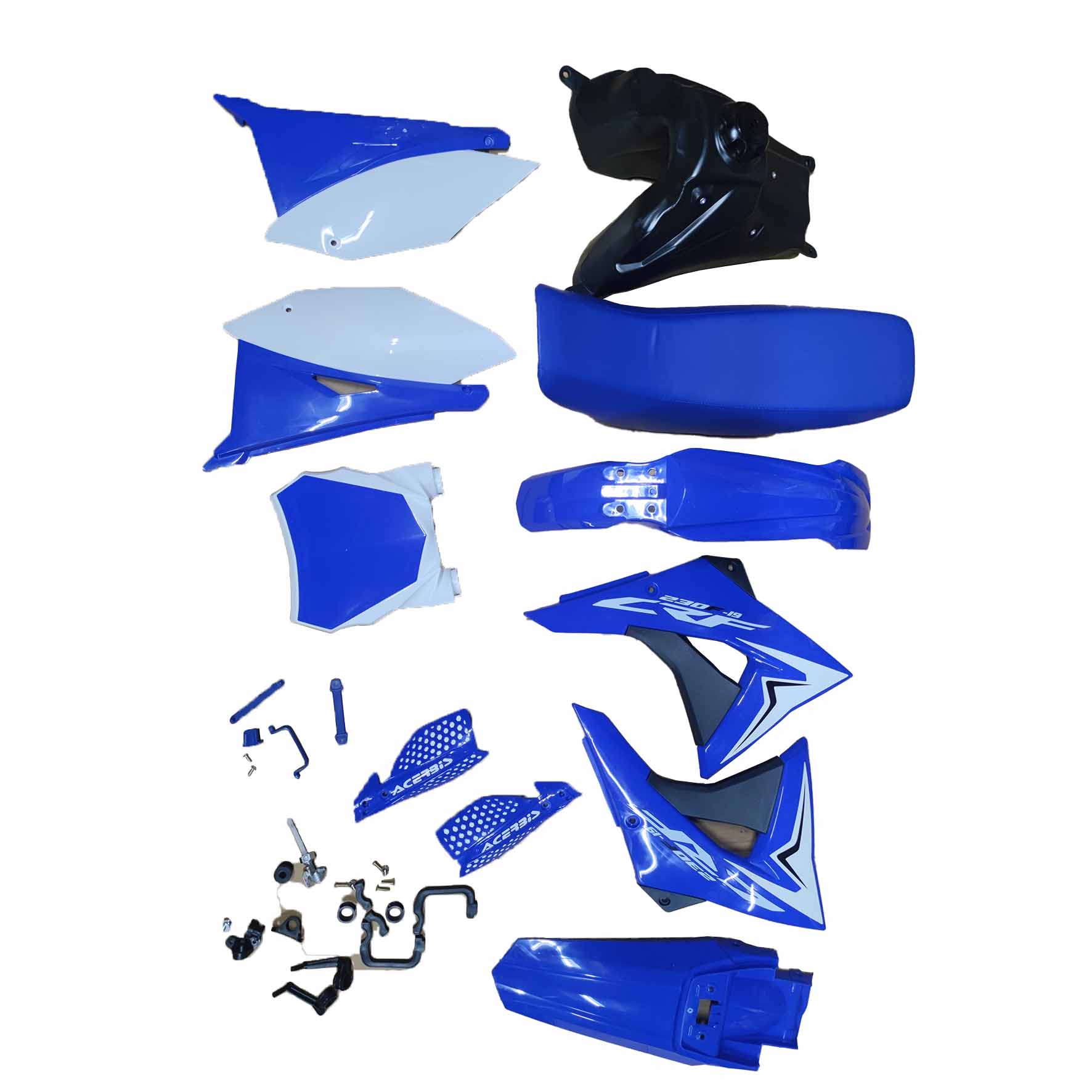 KIT PLASTICOS AZUL CRF230-2019 CON ASIENTO Y TANQUE