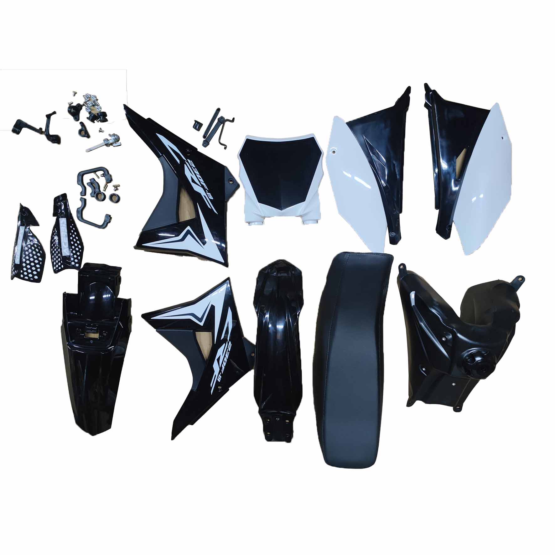 KIT DE PLASTICOS NEGRO CRF230-2019 CON ASIENTO Y TANQUE