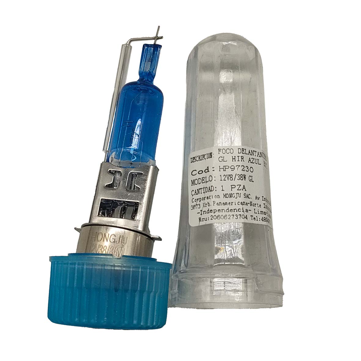 FOCO DELT. GL AZUL 12V 8/38W BOT. BAJAJ/GL