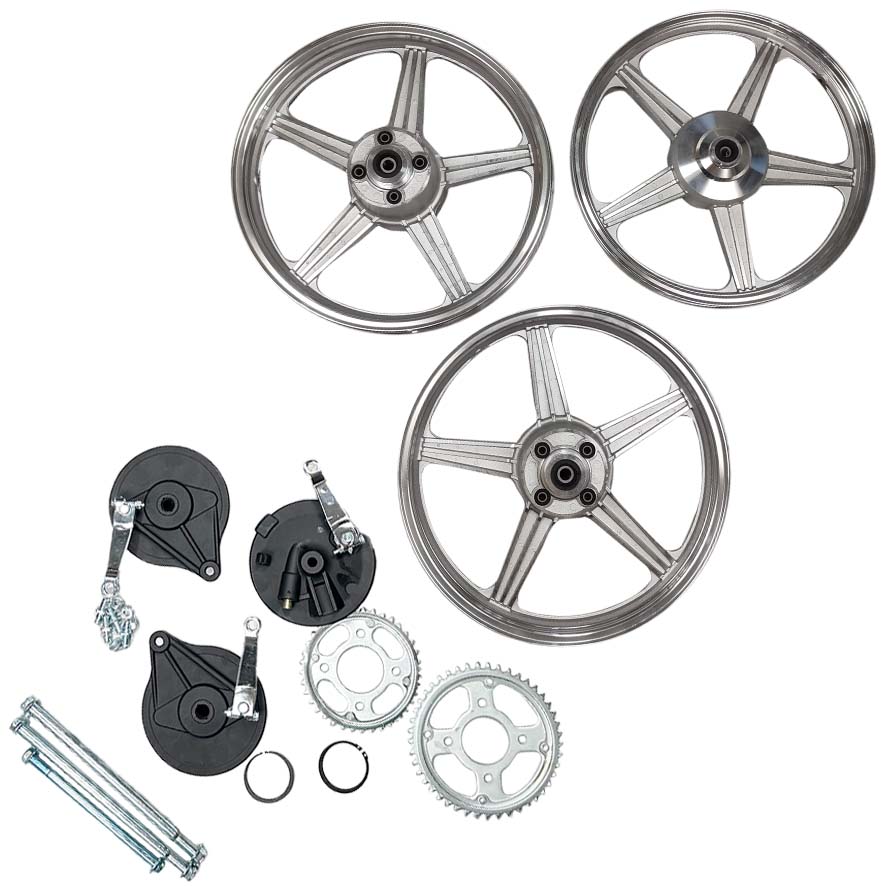KIT AROS ESTRELLA PLATA (VARILLA) - DELANT. 1.6X18 POST. 2.15*18 (CAT. 428-45T & 428-37T)