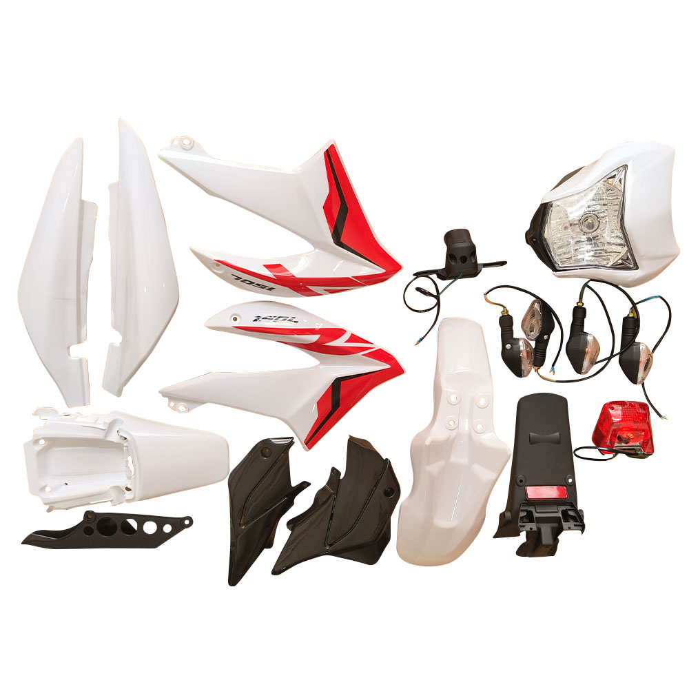 KIT DE PLASTICOS BLANCO (SIN TABLERO) XR150