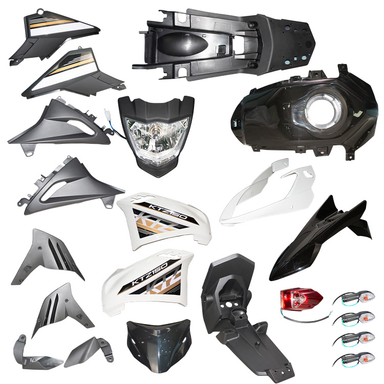 KIT DE PLASTICOS XTZ150 CON FAROS BLANCO/NEGRO PARA MOTO
