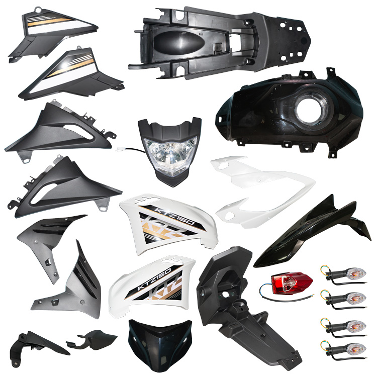 KIT PLASTICOS XTZ150 C/FAROS BLANCO/NEGRO - 2024