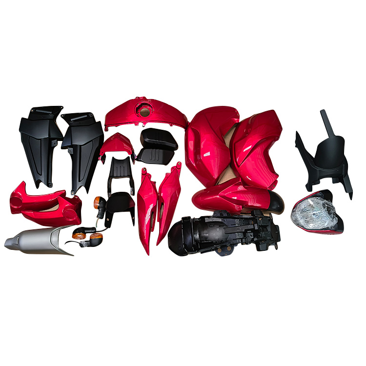 KIT DE PLASTICOS FZ16 CON FAROS ROJOS PARA MOTO