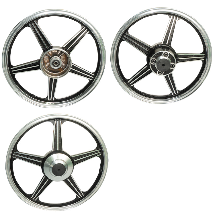 JUEGO DE AROS BUJES DE JEBE PLATA CON NEGRO