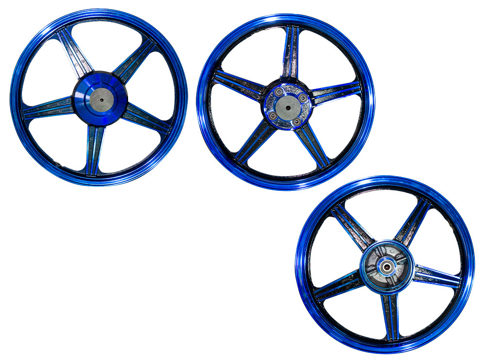 JUEGO DE AROS BUJES DE JEBE AZUL