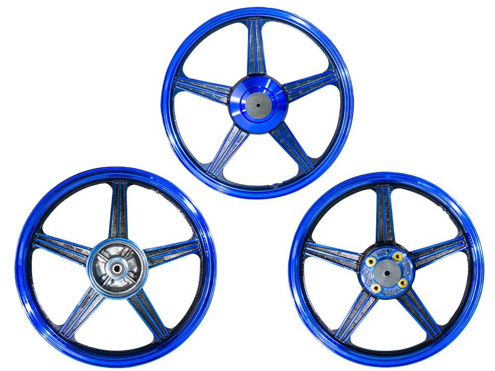 JUEGO DE AROS BUJES DE FIERRO AZUL