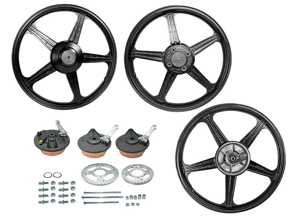 KIT DE AROS BUJES DE JEBE NEGRO (VARILLA)