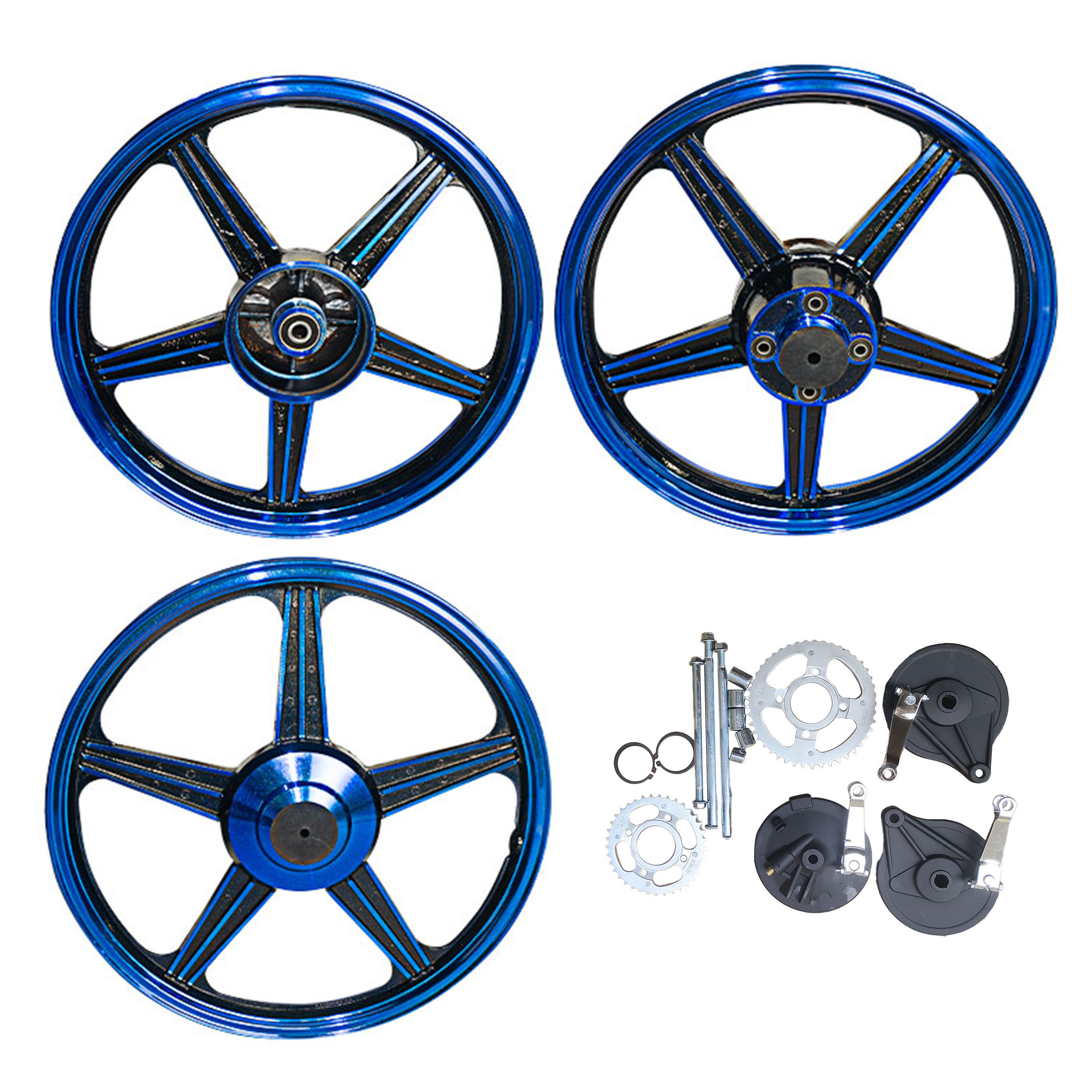 KIT DE AROS BUJES DE JEBE AZUL (VARILLA)