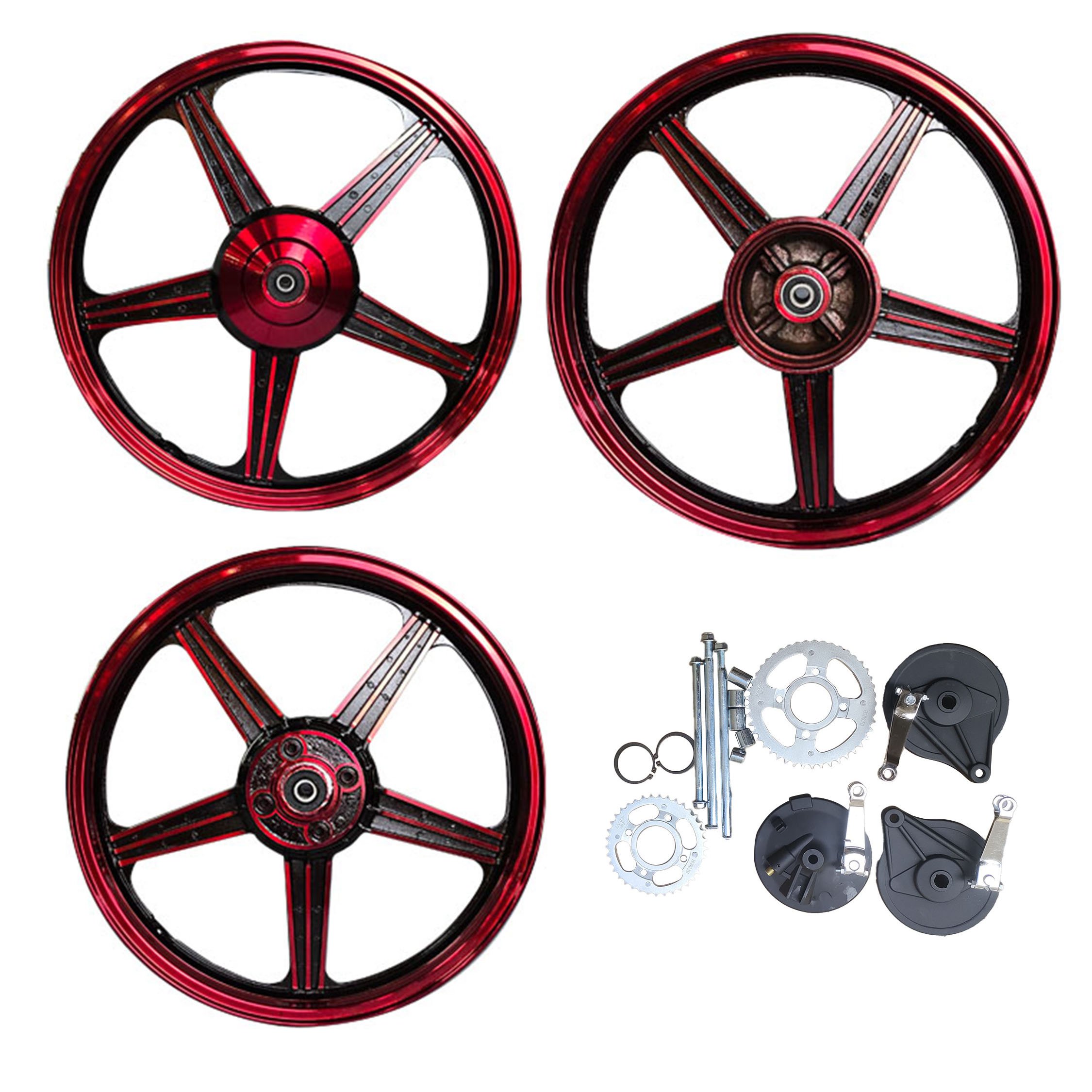 KIT DE AROS BUJES DE JEBE ROJO (VARILLA)