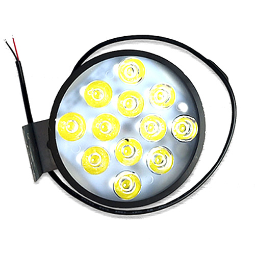 FOCO LED FLASH RÁFAGA TIPO LENTE 12 PERLAS EXTERNO 12V-80V/36W