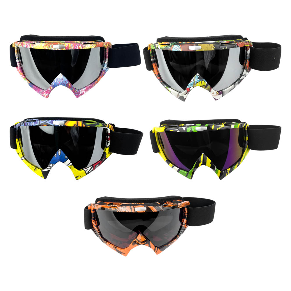 LENTES JASPEADO MICA MULTICOLOR DE MOTO UNIVERSAL