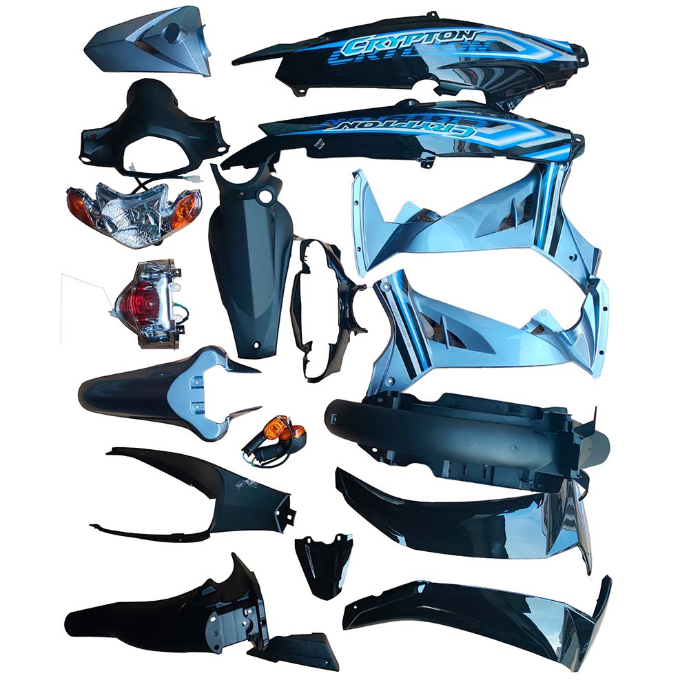 KIT DE PLASTICO GRIS CRYPTON 110